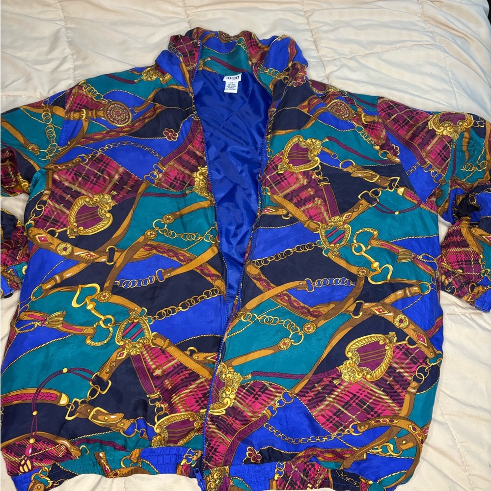 Avon Silk Jacket with Blue and Gold Accents